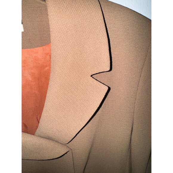 Vintage Ice Cube By Michael Blazer Suit Jacket Size 4 Camel Brown Classic Office - Picture 3 of 6